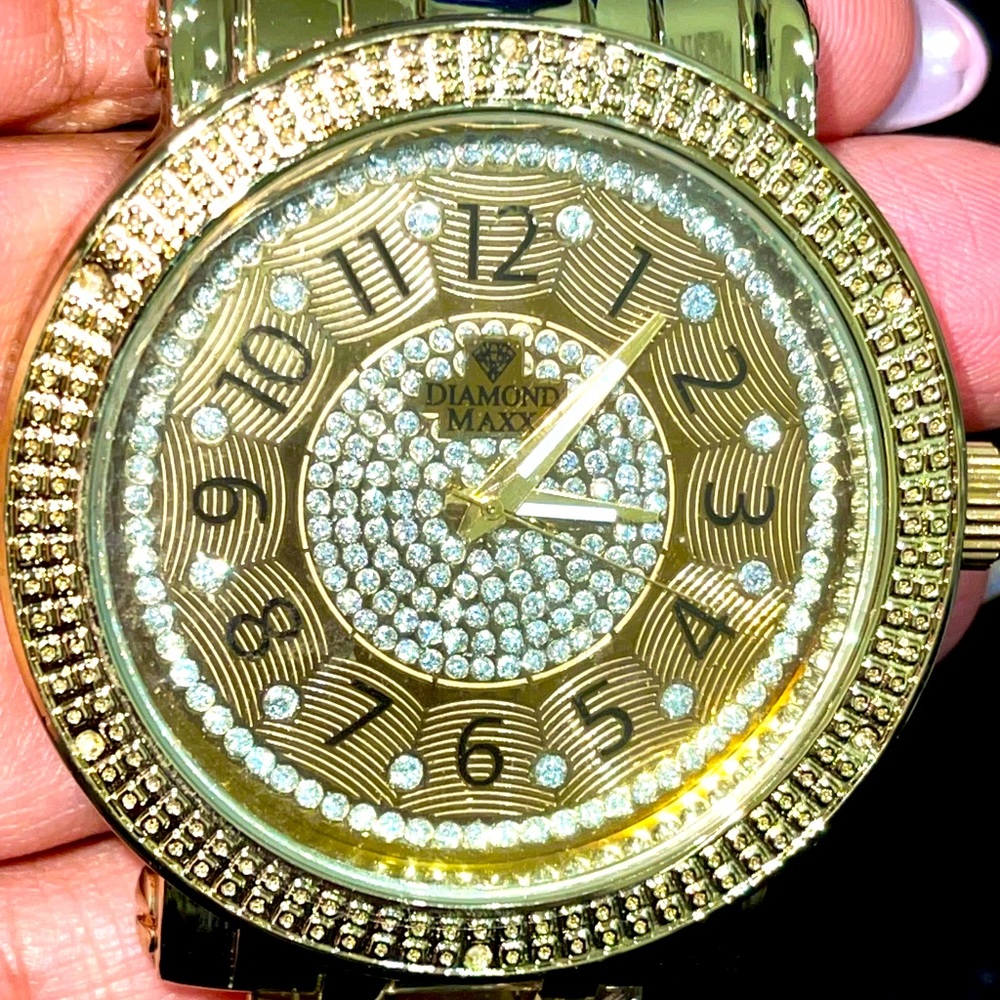 Men’s REAL DIAMOND watch NOT CZ. BLACK FRIDAY SALE